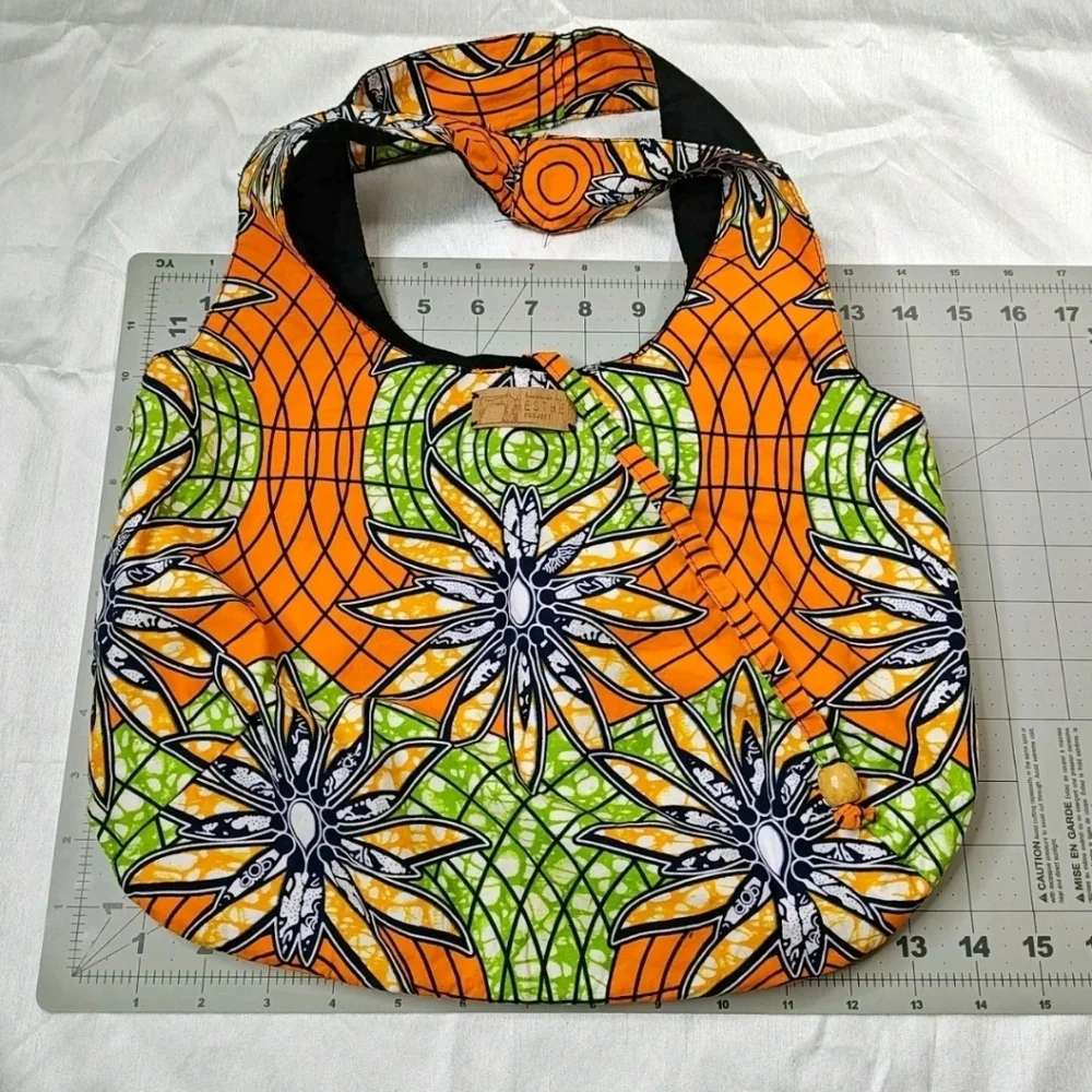 Hobo Bag Handmade By Esther Project Purse Tropical Floral Packable Resort Cruise